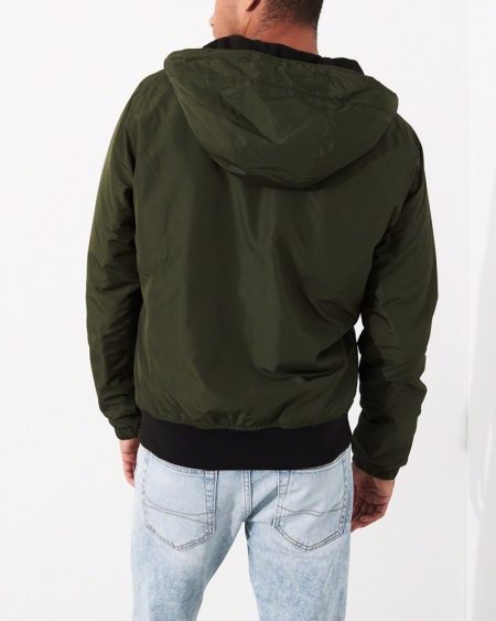 Hình Áo khoác nam Hollister HCO-K15 Fleece-Lined Hooded Bomber Jacket