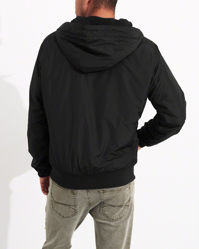 white hooded bomber jacket