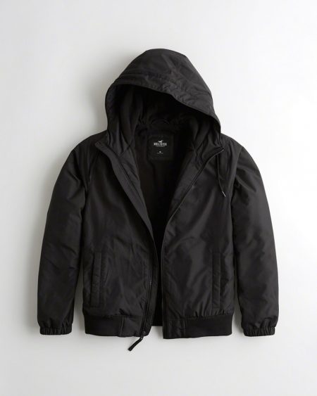 Hình Áo khoác nam Hollister HCO-K16 Fleece-Lined Hooded Bomber Jacket