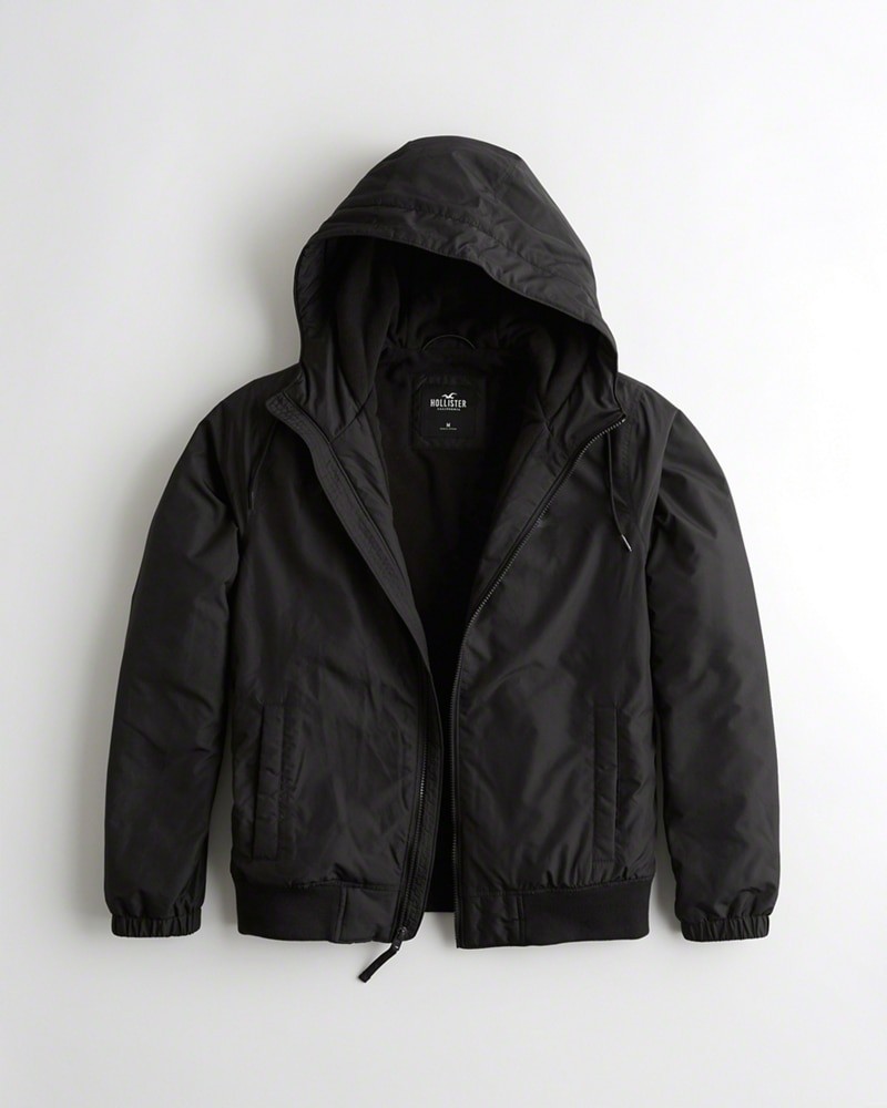 Hình Áo khoác nam Hollister HCO-K16 Fleece-Lined Hooded Bomber Jacket