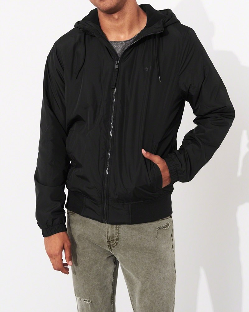 Hình Áo khoác nam Hollister HCO-K16 Fleece-Lined Hooded Bomber Jacket