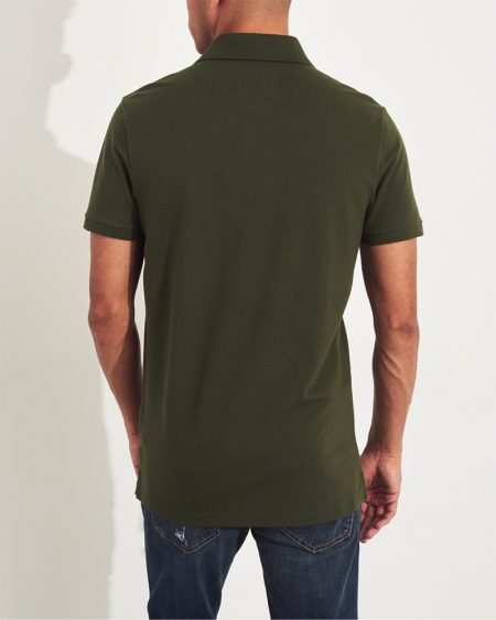 Hình Áo thun nam Hollister HCO-P172 Stretch Slim Fit Polo Olive