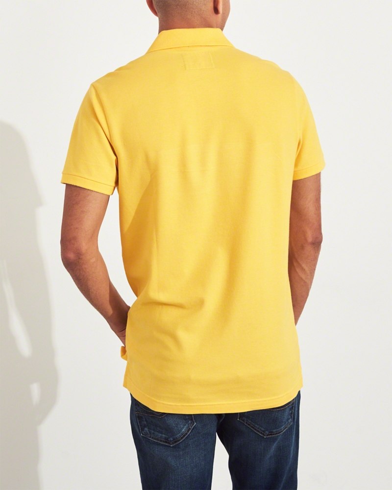 Hình Áo thun nam Hollister HCO-P177 Stretch Slim Fit Polo Yellow