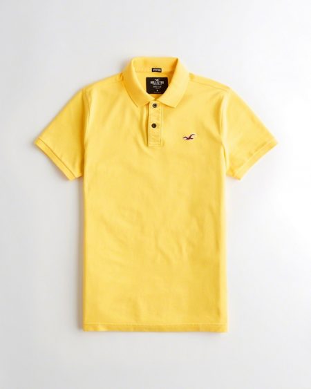 Hình Áo thun nam Hollister HCO-P177 Stretch Slim Fit Polo Yellow