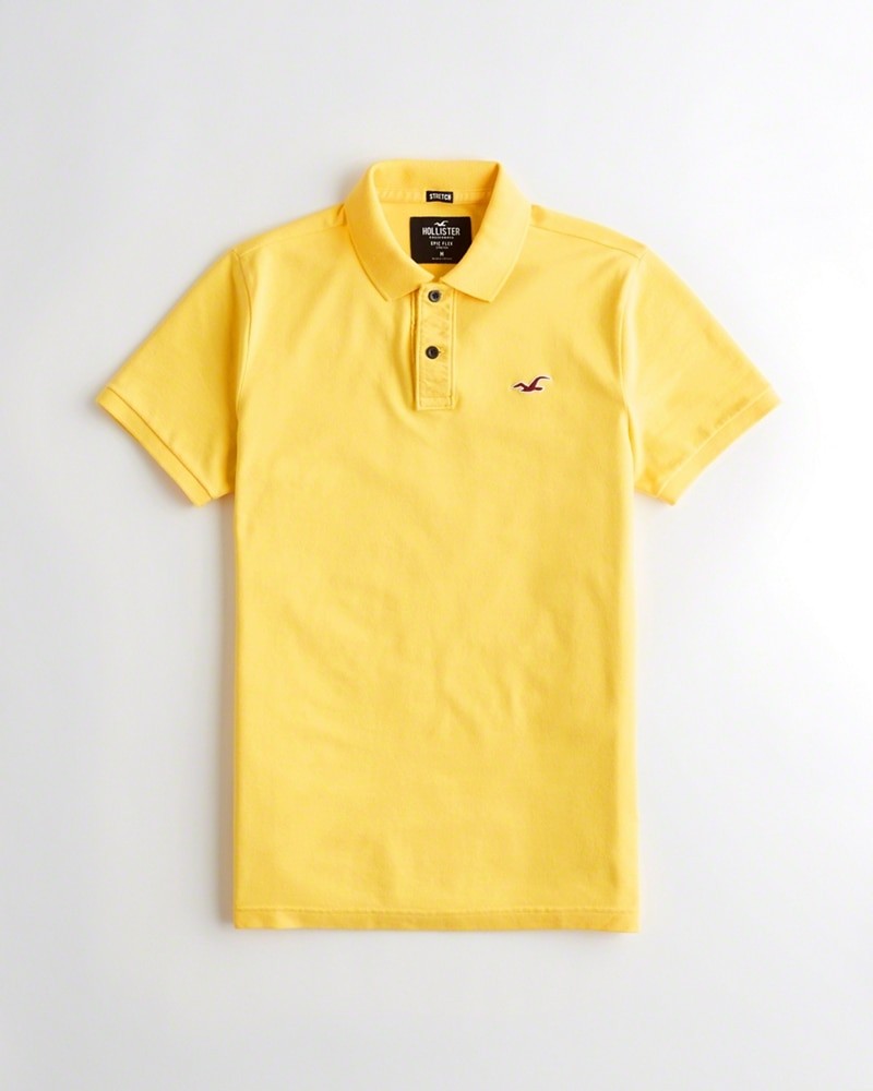 Hình Áo thun nam Hollister HCO-P177 Stretch Slim Fit Polo Yellow