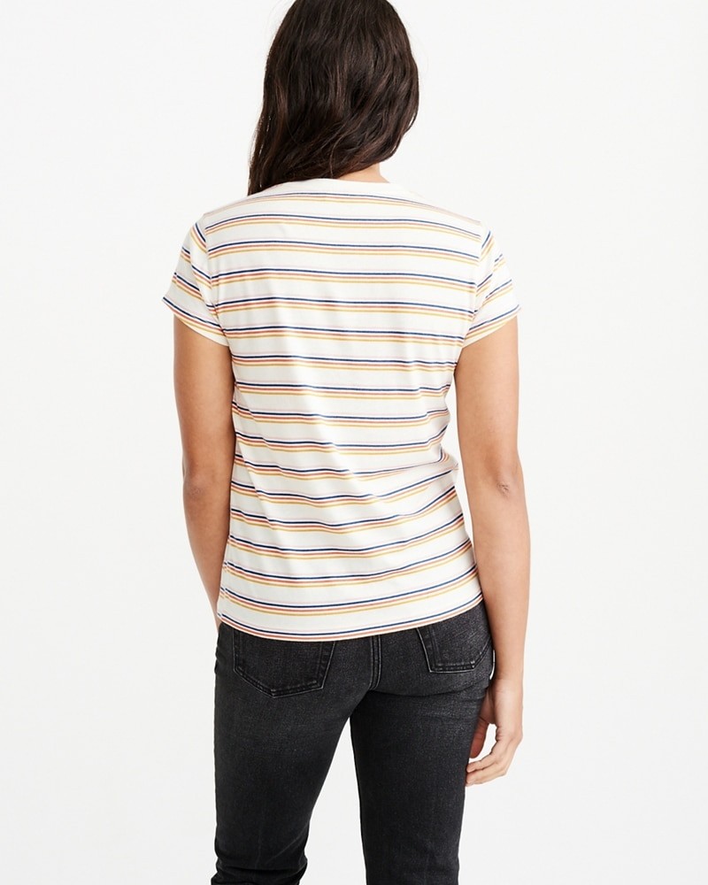 Hình Áo thun nữ Abercrombie & Fitch AF-US-NT03 Embroidered Logo Tee