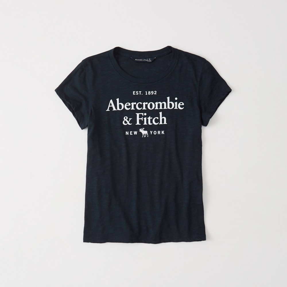 Hình Áo thun nữ Abercrombie & Fitch AF-US-NT04 Short-Sleeve Logo Tee