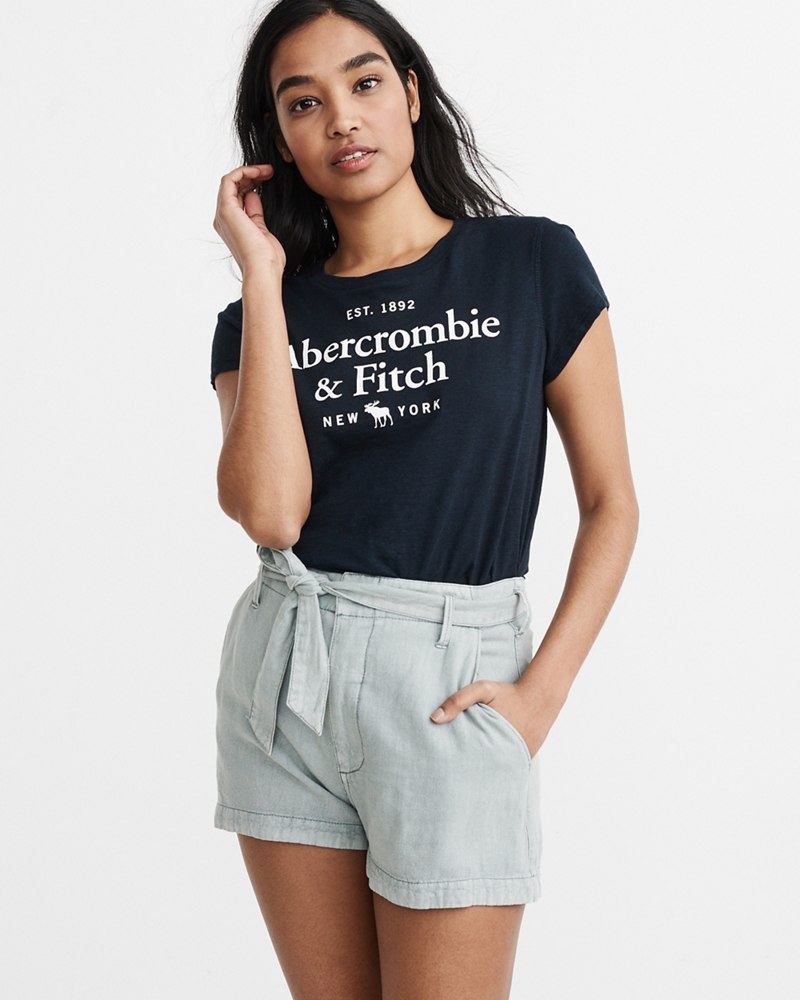 Hình Áo thun nữ Abercrombie & Fitch AF-US-NT04 Short-Sleeve Logo Tee