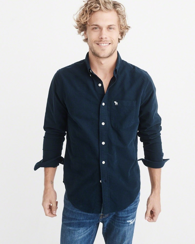 Hình Áo sơmi nam Abercrombie & Fitch AF-US-SM71 OXFORD SHIRT