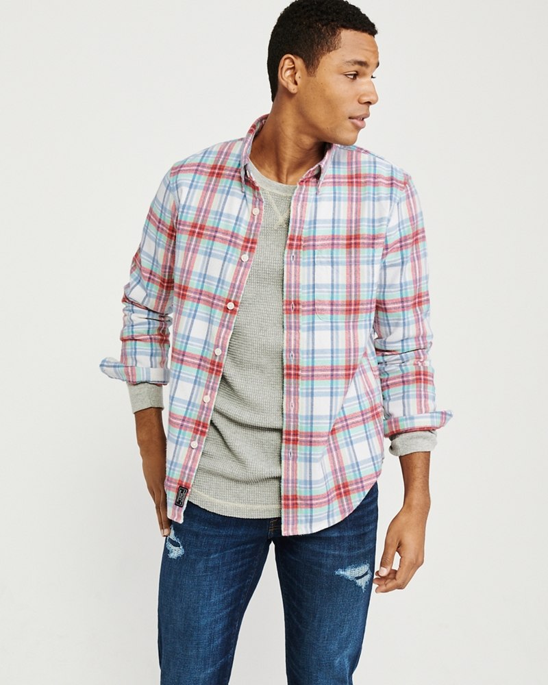 Hình Áo sơmi nam Abercrombie & Fitch AF-US-SM76 Spring Flannel Shirt
