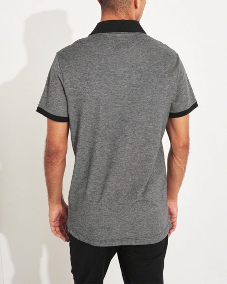 Hình Áo thun nam Hollister HCO-P190 Stretch Slim Fit Polo heather black