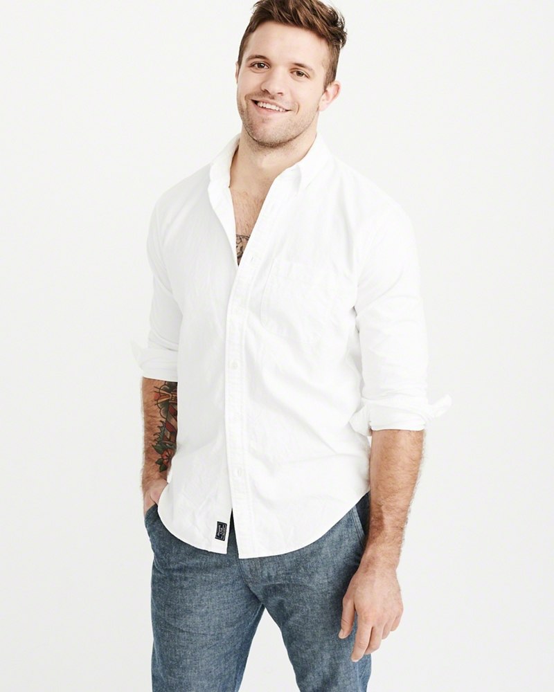 Hình Áo sơmi nam Abercrombie & Fitch AF-US-SM75 OXFORD SHIRT