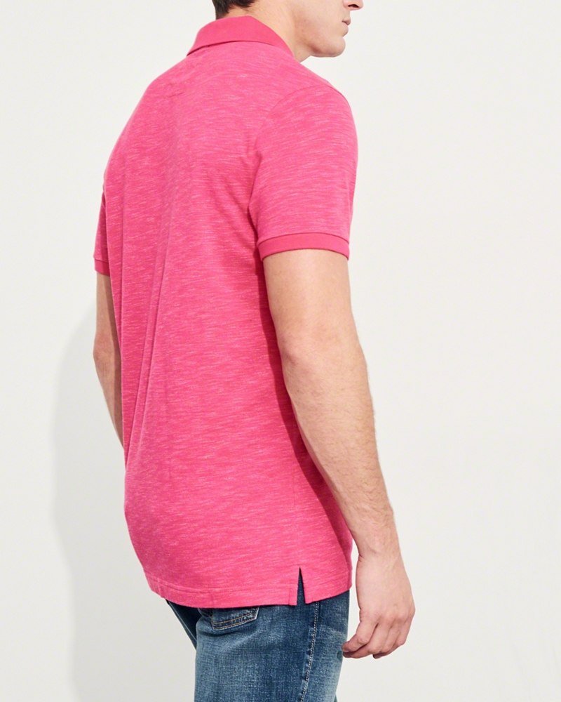 Hình Áo thun nam Hollister HCO-P192 Stretch Pique Icon Polo Pink