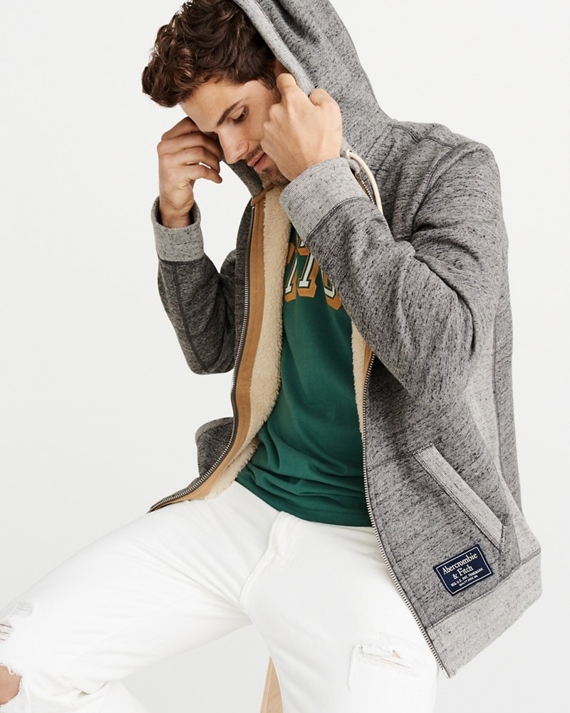 Hình Áo khoác lông cừu nam AF-US-K18 Sherpa-Lined Full-Zip Jacket