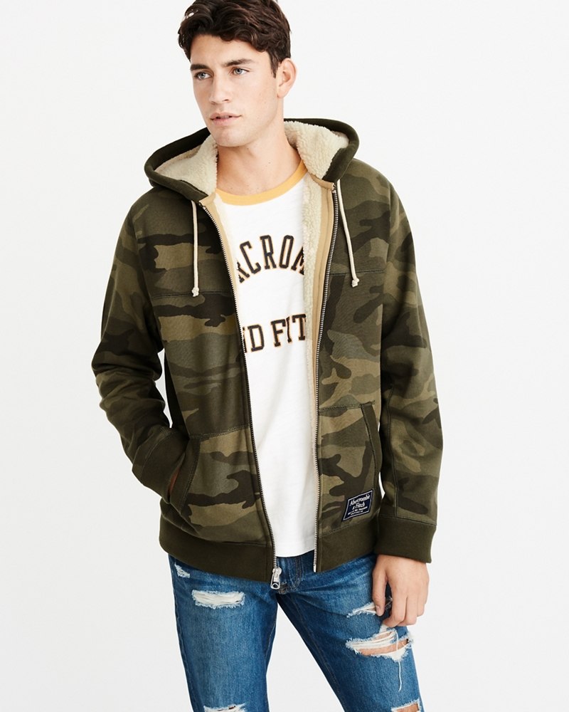 Hình Áo khoác lông cừu nam AF-US-K22 Sherpa-Lined Full-Zip Jacket