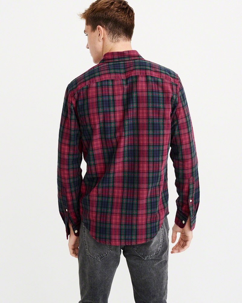 Hình Áo sơmi nam Abercrombie & Fitch AF-US-SM70 PLAID OXFORD SHIRT