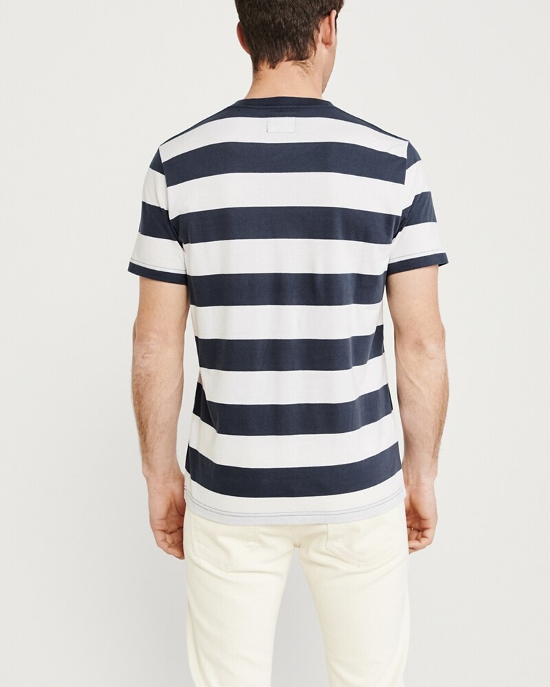 Hình Áo thun nam Abercrombie & Fitch AF-US-T34 STRIPED ICON POCKET TEE
