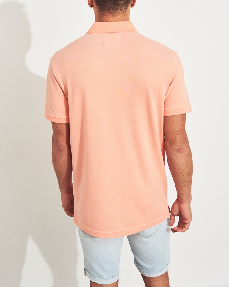 Hình Áo thun nam Hollister HCO-P197 Stretch Classic Fit Polo Coral