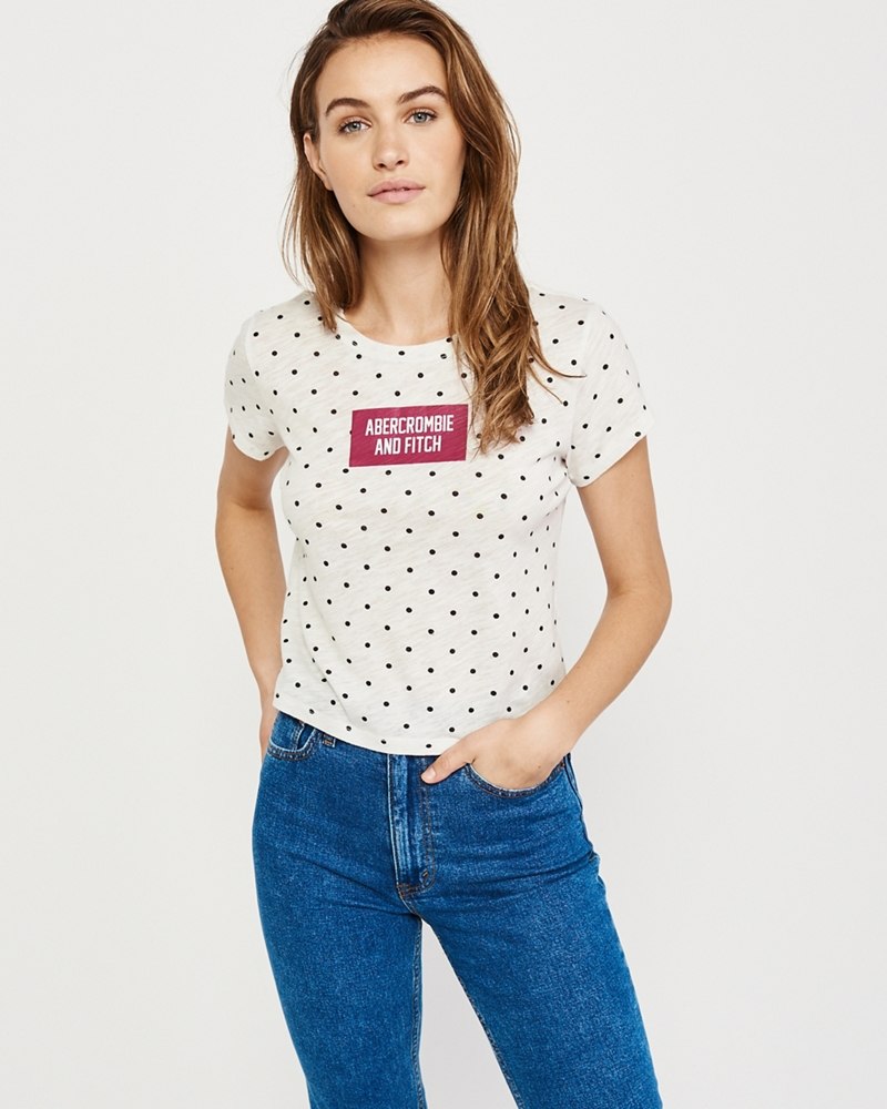 Hình Áo thun nữ Abercrombie & Fitch AF-US-NT05 Short-Sleeve Logo Tee