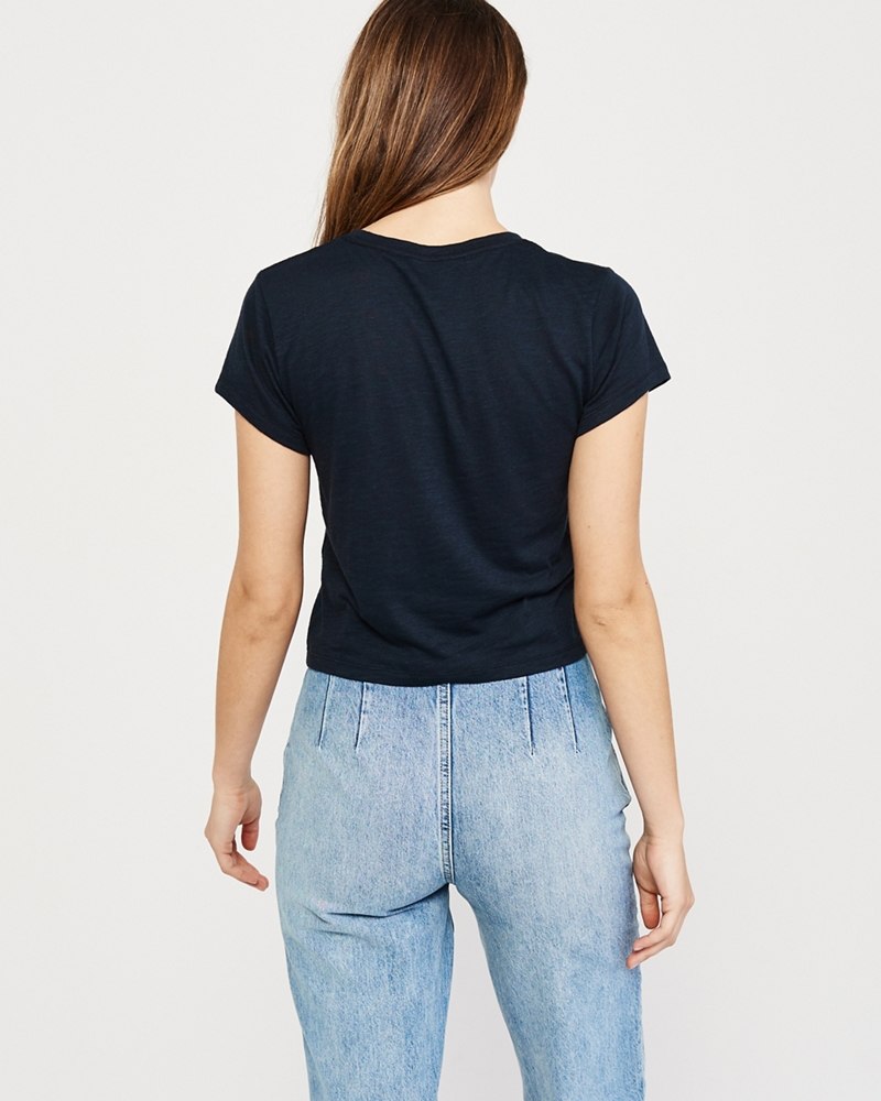 Hình Áo thun nữ Abercrombie & Fitch AF-US-NT06 Short-Sleeve Logo Tee