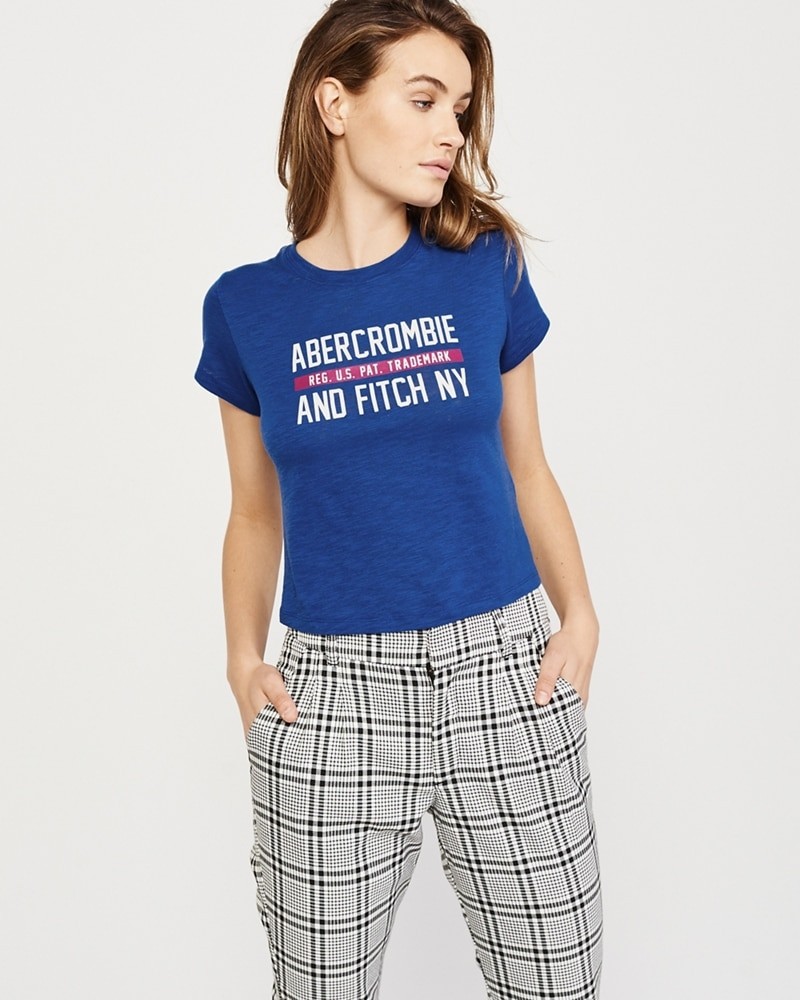 Hình Áo thun nữ Abercrombie & Fitch AF-US-NT07 Short-Sleeve Logo Tee