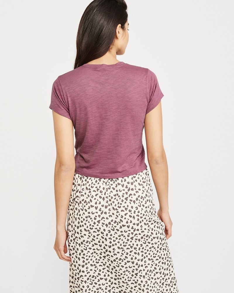 Hình Áo thun nữ Abercrombie & Fitch AF-US-NT09 Short-Sleeve Logo Tee