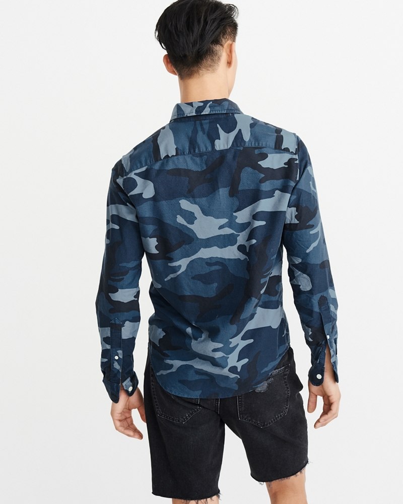 Hình Áo sơmi nam Abercrombie & Fitch AF-US-SM77 Oxford Shirt Signature Fit