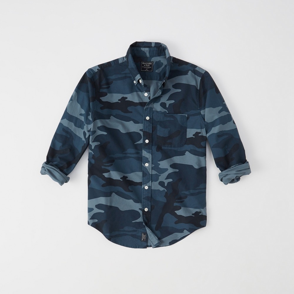 Hình Áo sơmi nam Abercrombie & Fitch AF-US-SM77 Oxford Shirt Signature Fit