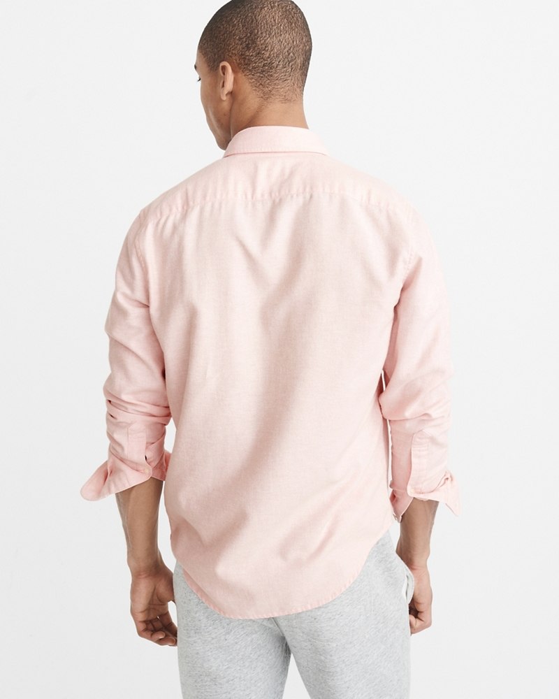 Hình Áo sơmi nam Abercrombie & Fitch AF-US-SM78 Heathered Oxford Shirt Signature Fit