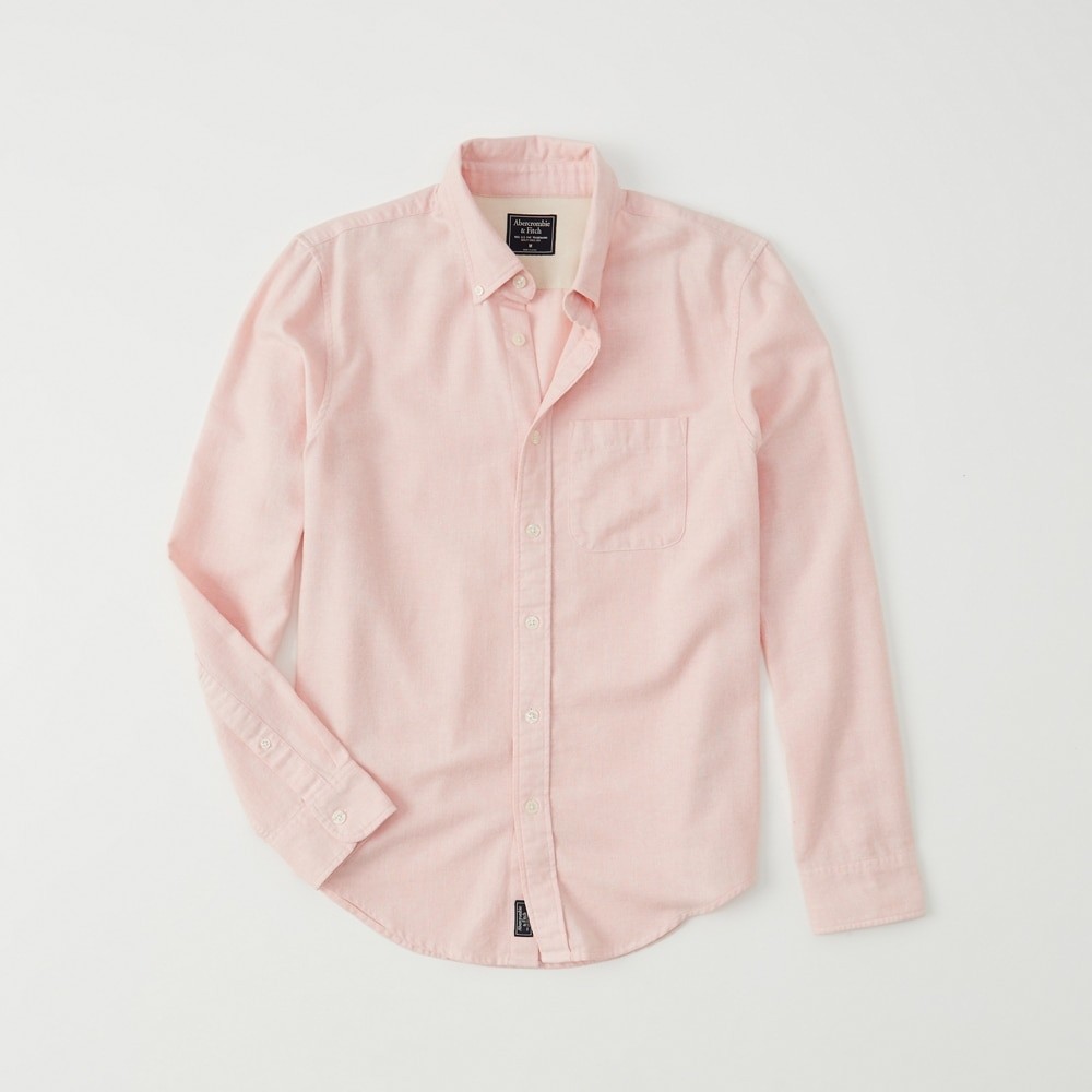 Hình Áo sơmi nam Abercrombie & Fitch AF-US-SM78 Heathered Oxford Shirt Signature Fit