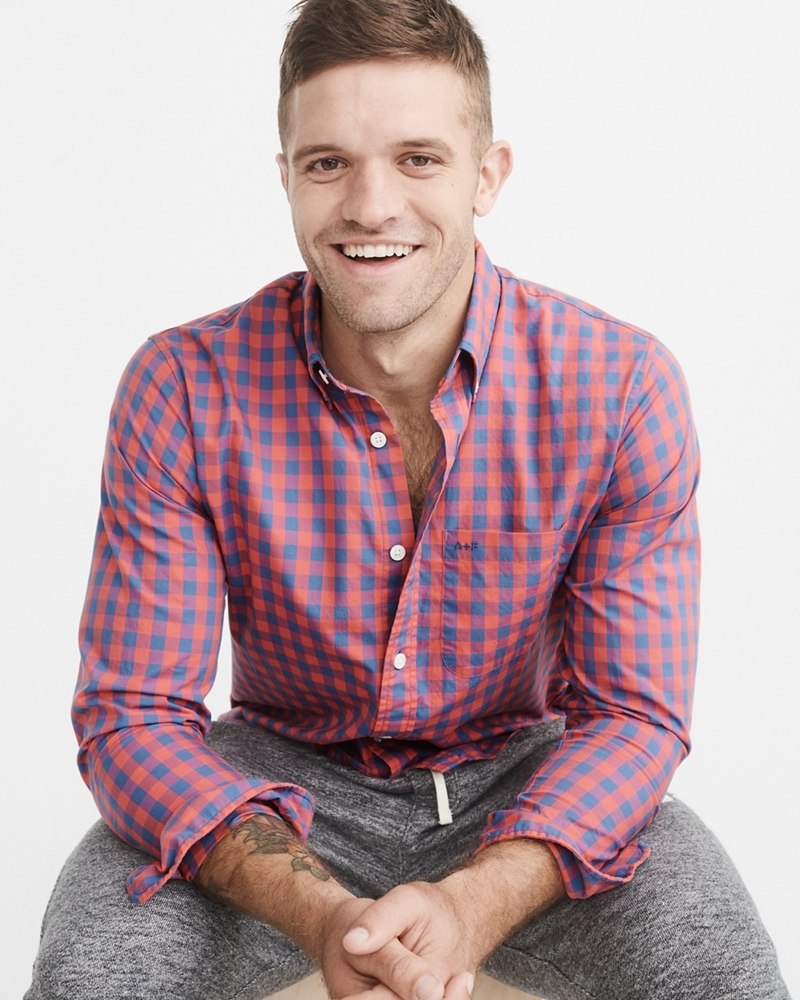 Hình Áo sơmi nam Abercrombie & Fitch AF-US-SM79 Stretch Poplin Shirt