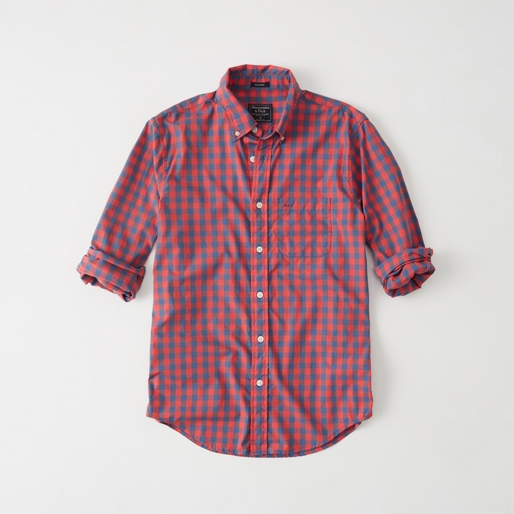 Hình Áo sơmi nam Abercrombie & Fitch AF-US-SM79 Stretch Poplin Shirt
