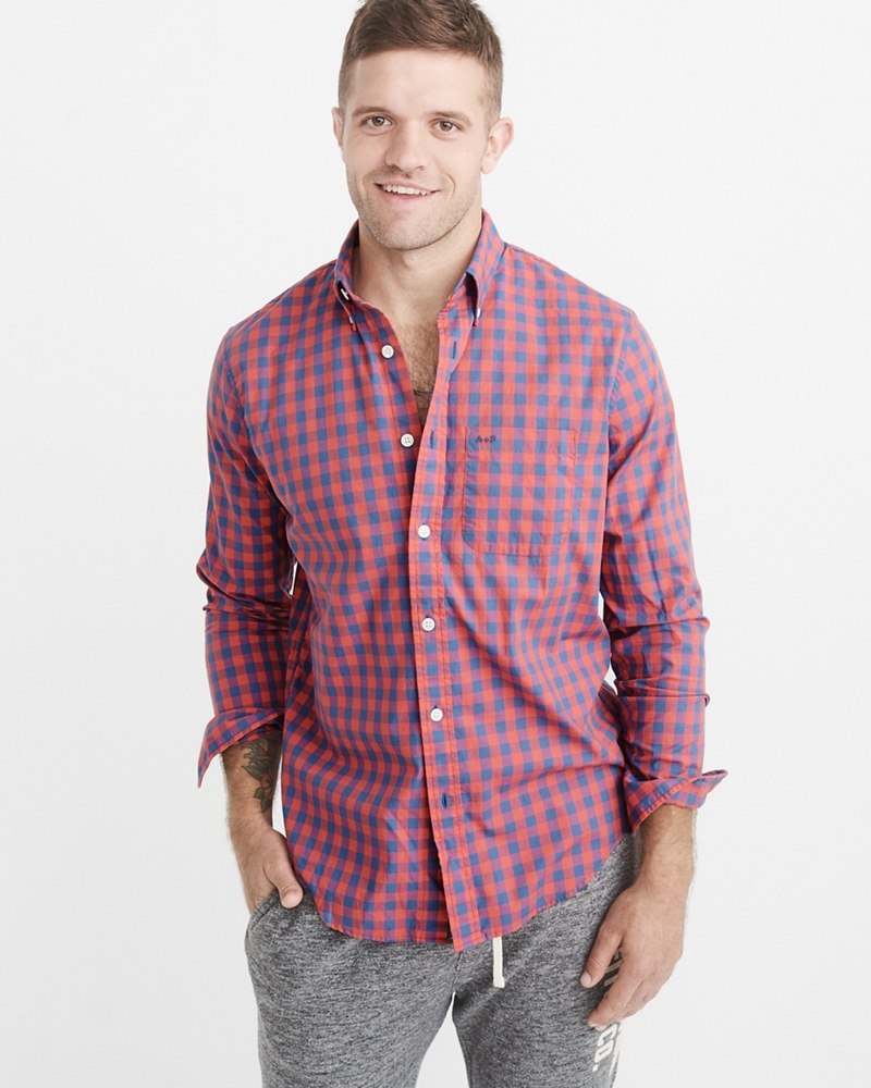 Hình Áo sơmi nam Abercrombie & Fitch AF-US-SM79 Stretch Poplin Shirt