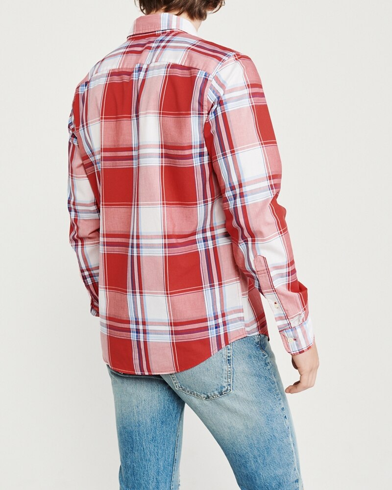 Hình Áo sơmi nam Abercrombie & Fitch AF-US-SM81 Icon Poplin Shirt Signature Fit