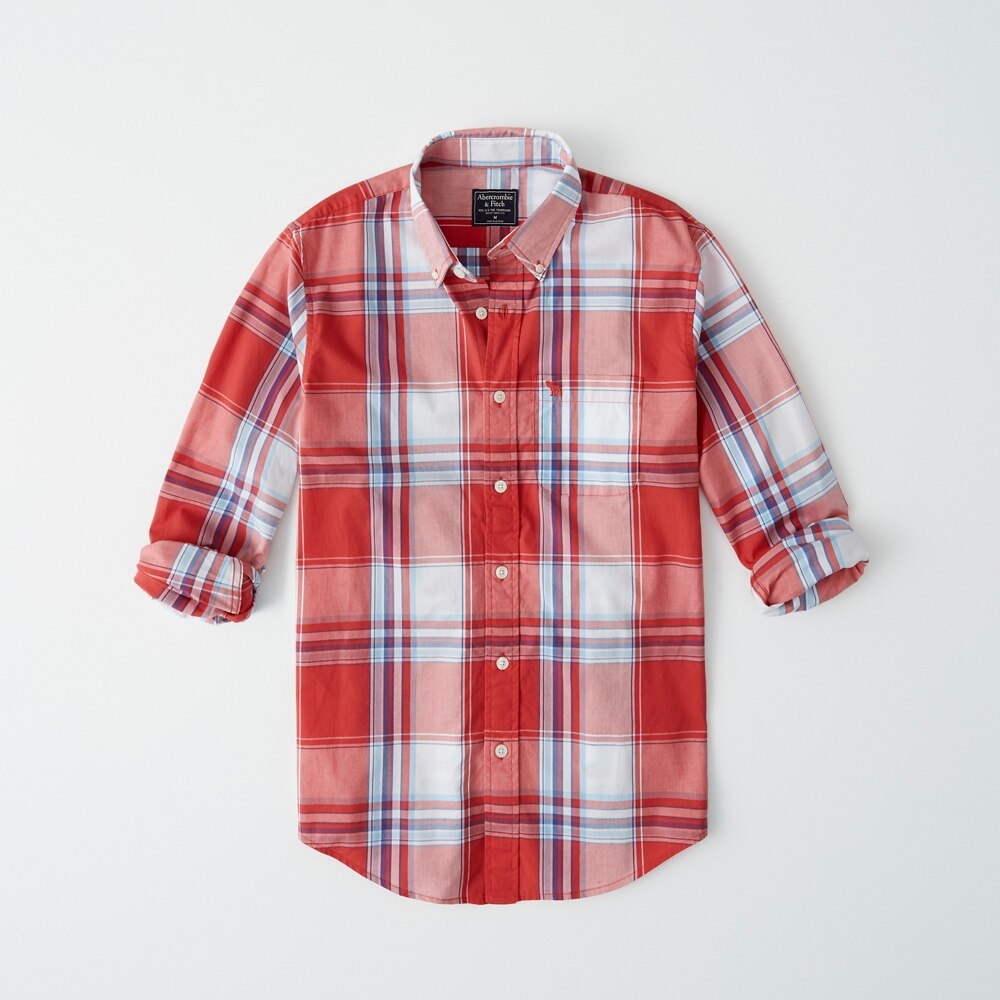Hình Áo sơmi nam Abercrombie & Fitch AF-US-SM81 Icon Poplin Shirt Signature Fit