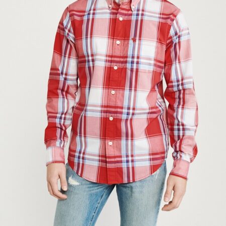 Hình Áo sơmi nam Abercrombie & Fitch AF-US-SM81 Icon Poplin Shirt Signature Fit