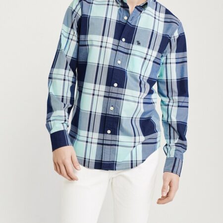 Hình Áo sơmi nam Abercrombie & Fitch AF-US-SM82 Icon Poplin Shirt Signature Fit