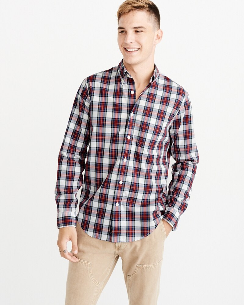 Hình Áo sơmi nam Abercrombie & Fitch AF-US-SM84 Oxford Shirt Signature Fit