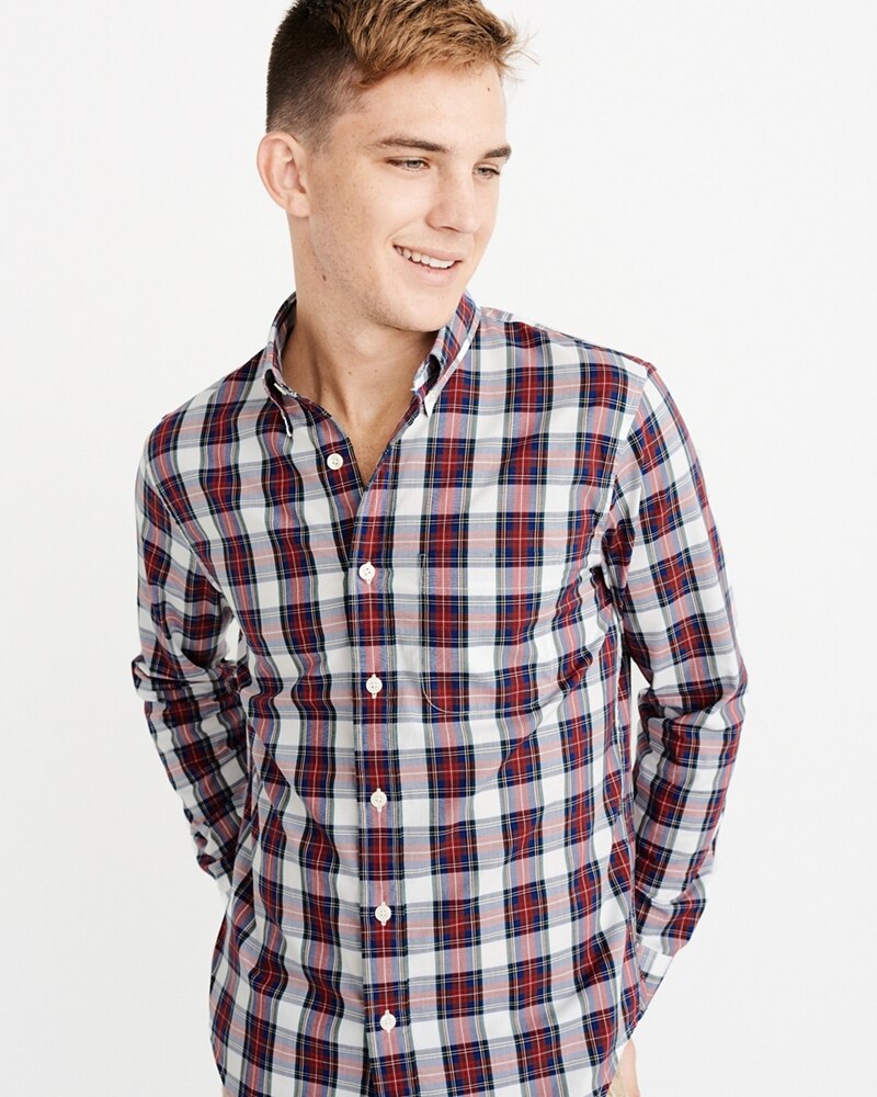 Hình Áo sơmi nam Abercrombie & Fitch AF-US-SM84 Oxford Shirt Signature Fit
