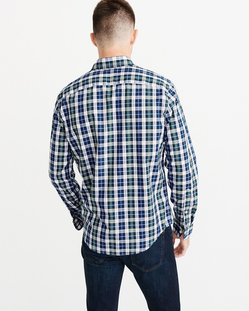Hình Áo sơmi nam Abercrombie & Fitch AF-US-SM83 Poplin Shirt Signature Fit