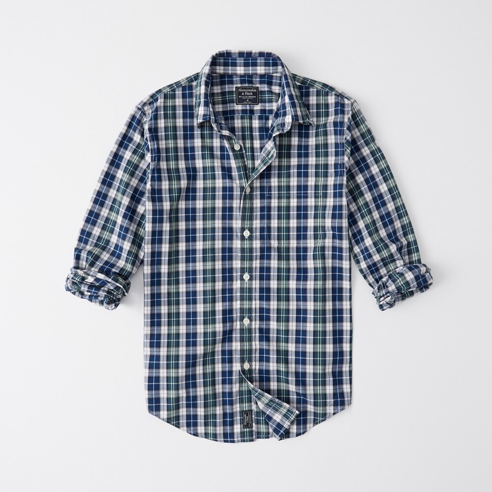 Hình Áo sơmi nam Abercrombie & Fitch AF-US-SM83 Poplin Shirt Signature Fit