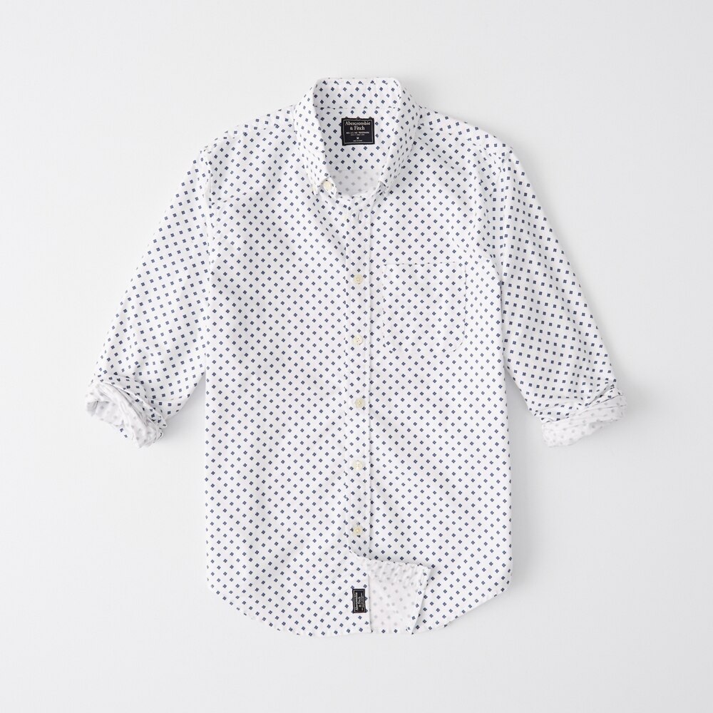 Hình Áo sơmi nam Abercrombie & Fitch AF-US-SM85 Printed Oxford Shirt