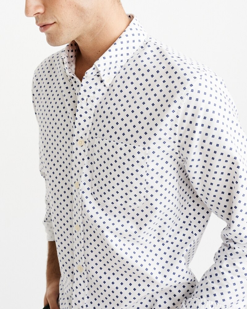 Hình Áo sơmi nam Abercrombie & Fitch AF-US-SM85 Printed Oxford Shirt