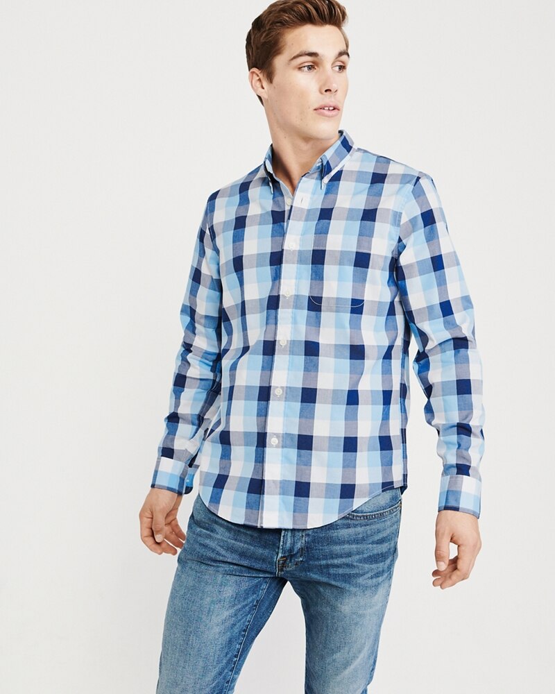 Hình Áo sơmi nam Abercrombie & Fitch AF-US-SM88 Poplin Shirt Signature Fit