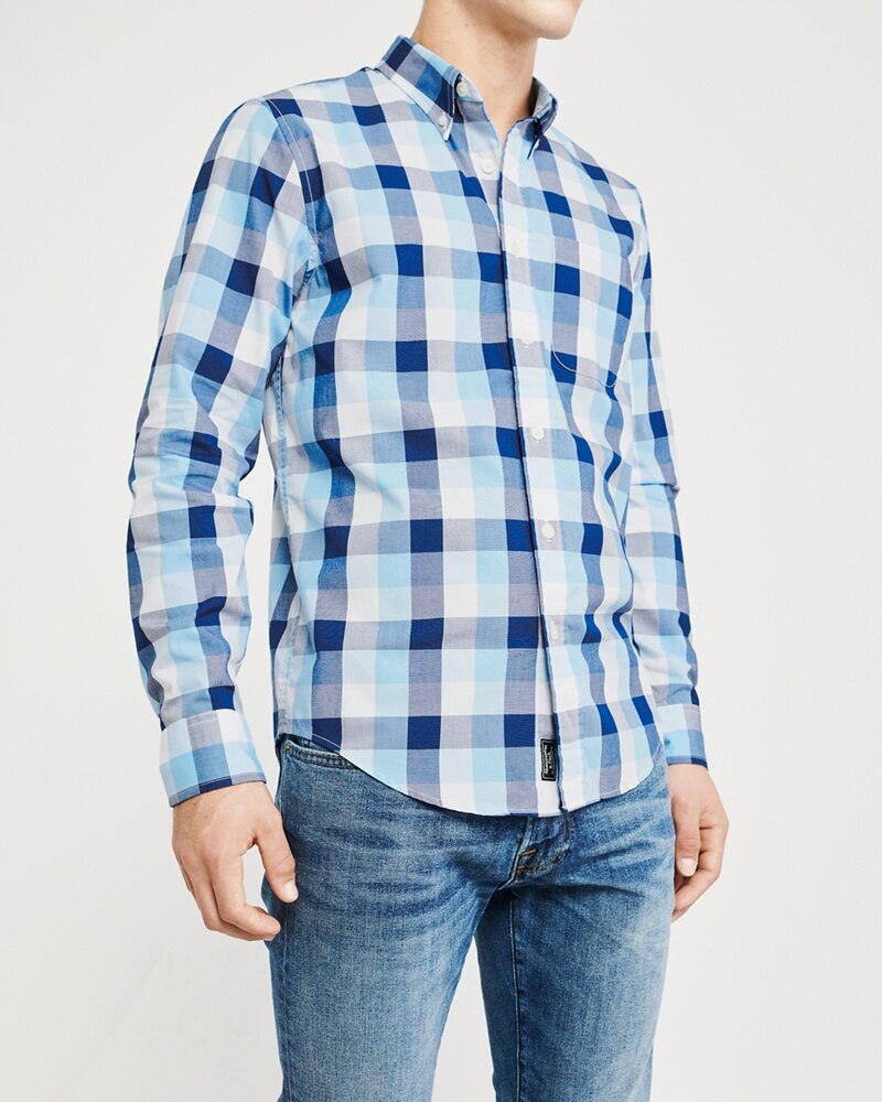 Hình Áo sơmi nam Abercrombie & Fitch AF-US-SM88 Poplin Shirt Signature Fit