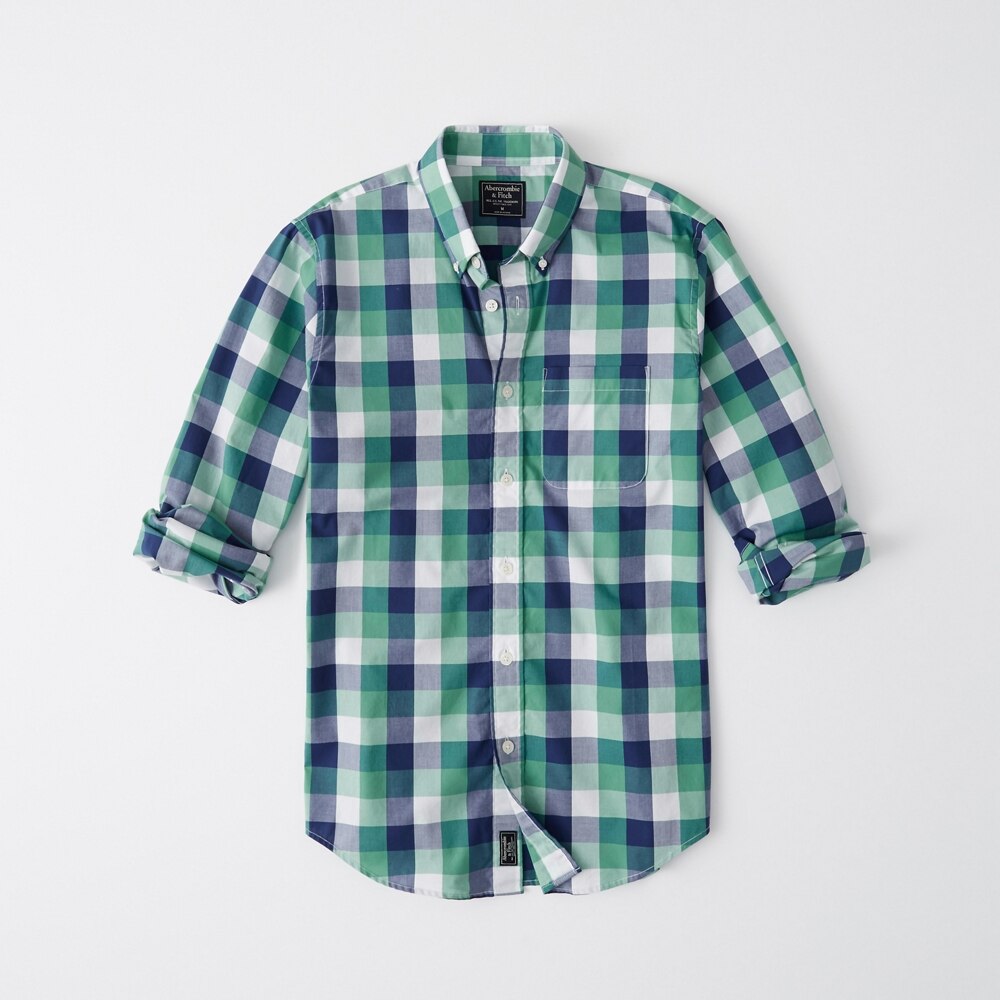 Hình Áo sơmi nam Abercrombie & Fitch AF-US-SM89 Poplin Shirt Signature Fit