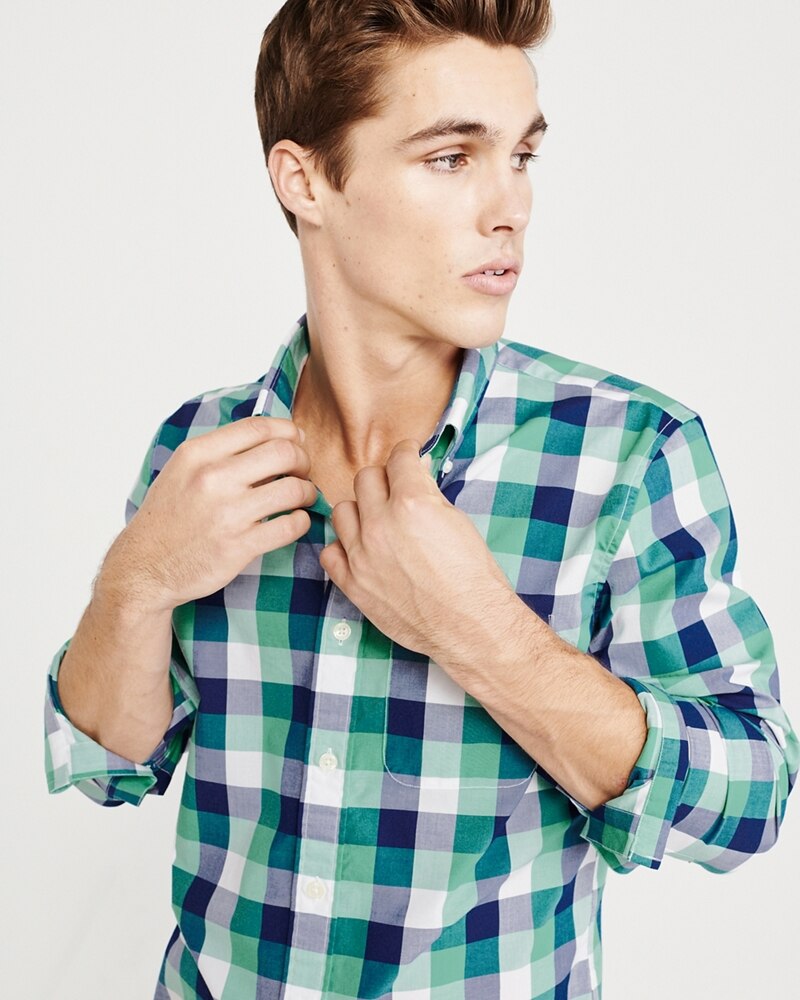 Hình Áo sơmi nam Abercrombie & Fitch AF-US-SM89 Poplin Shirt Signature Fit