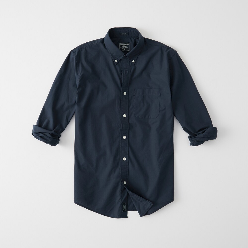 Hình Áo sơmi nam Abercrombie & Fitch AF-US-SM87 Cotton Poplin Shirt