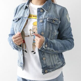 Hình Áo khoác jean nữ Bershka BSK-NK02 CROPPED DENIM JACKET