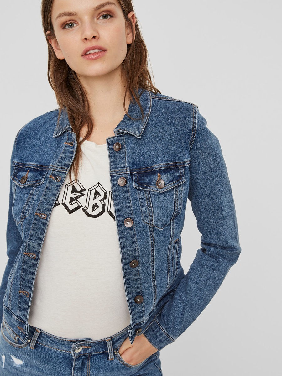 Hình Áo khoác jean nữ Veromoda VM-NK03 SHORT DENIM JACKET